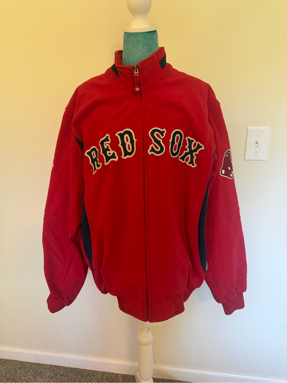 Majestic Boston Red Sox Dugout Jacket with Navy Accents